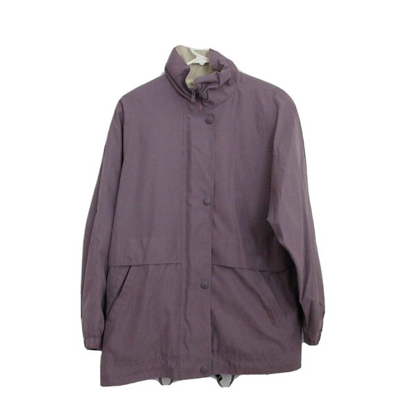 London Fog Limited Edition Jacket Size Small Plum All Weather Lined Zipper Snap - Picture 1 of 9